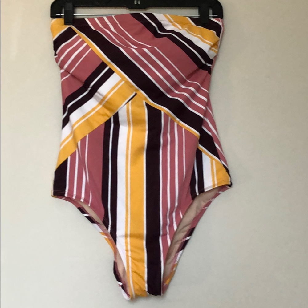 Kona Sol strapless one piece swimsuit